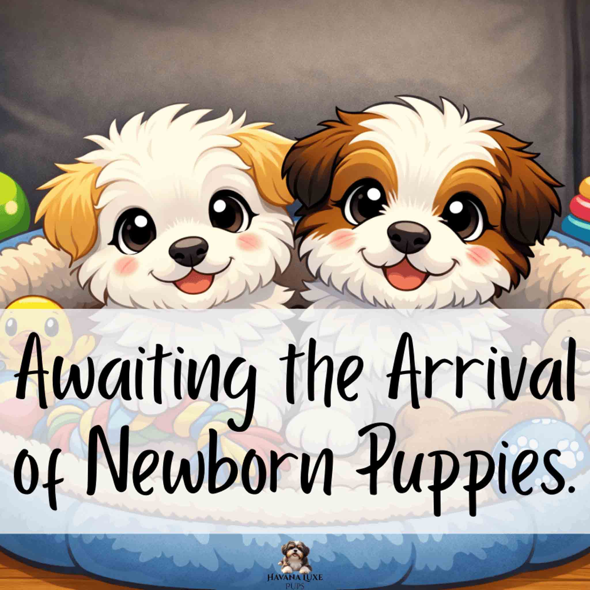 Newborn Havapoo puppies cuddled together